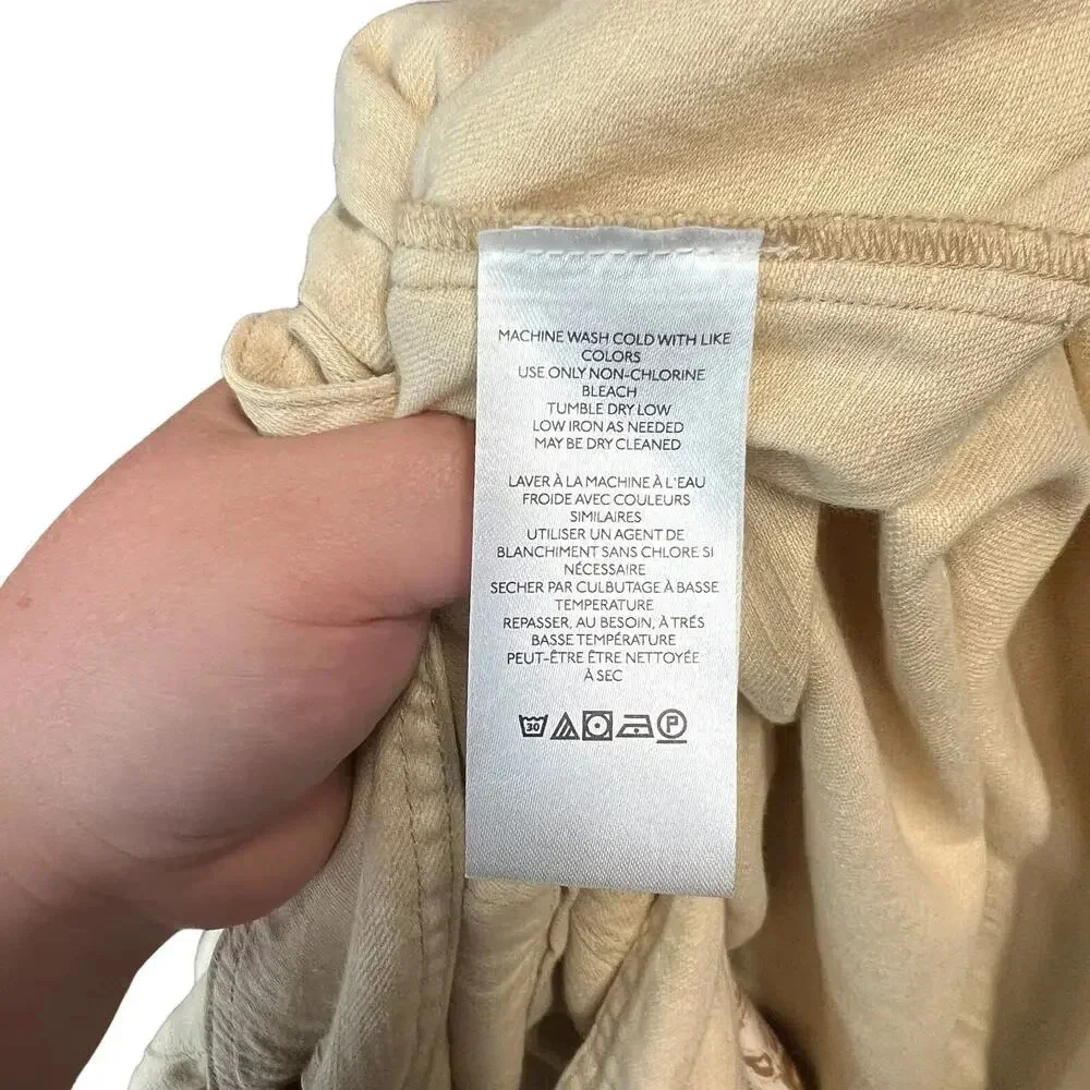 Anthropologie Pilcro Summer Blazer Jacket‎ Linen Cotton Taupe Tan Cream Size XL - Picture 13 of 14